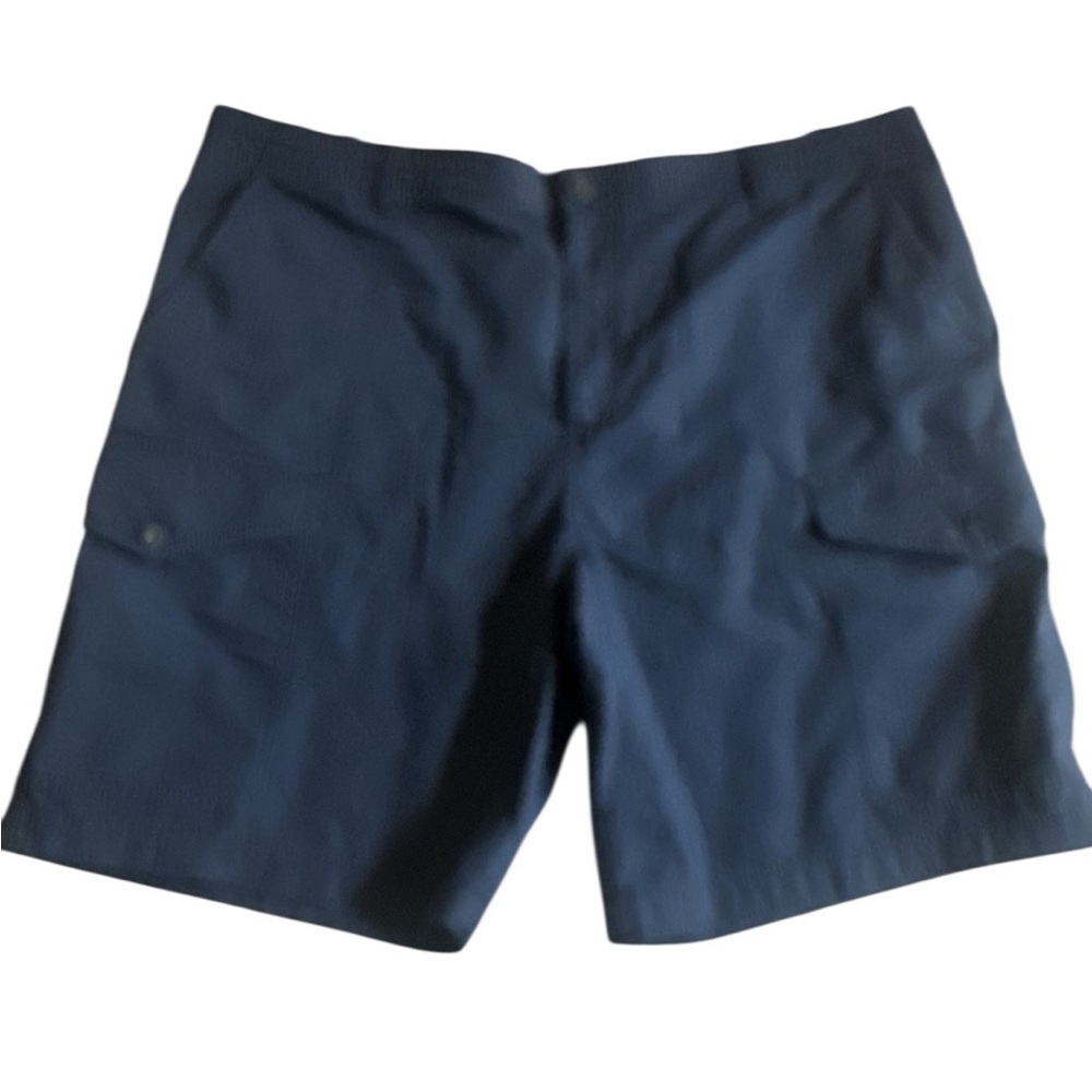 IZOD Saltwater Men Shorts Cargo Relaxed Classic Fit 40 Navy Blue